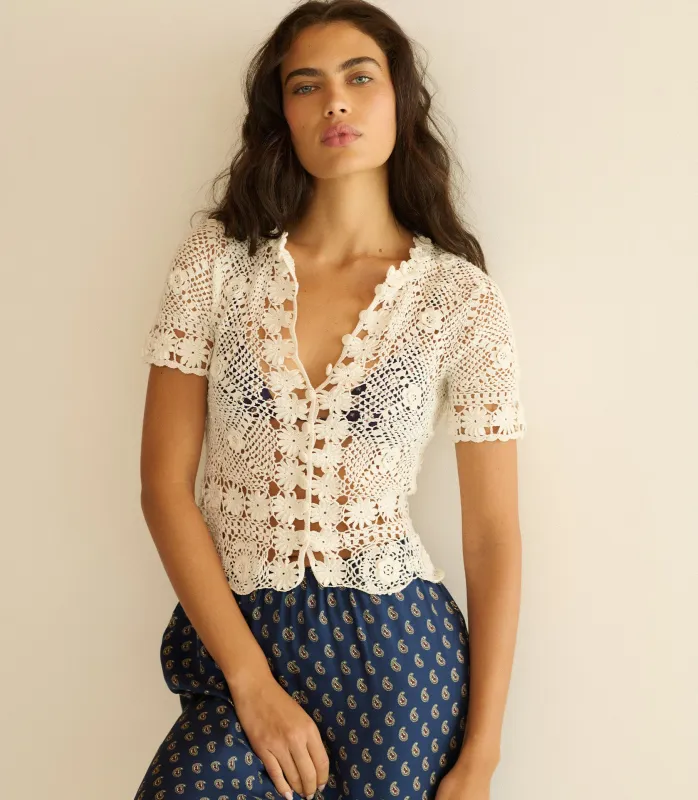 CHRYSANTHE TOP -- PEARL made by Doen