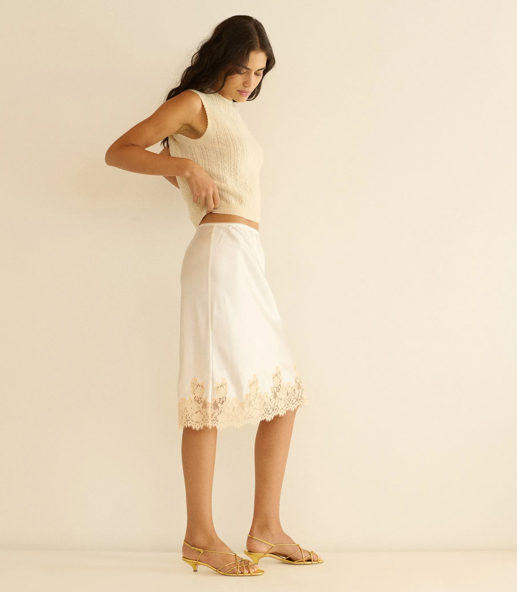 LOUDEN CASHMERE CABLE TOP -- DOGWOOD sold by Doen product image thumbnail 5