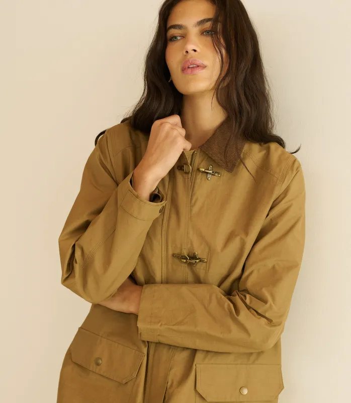 WAVERLEY RAINCOAT -- COYOTE made by Doen