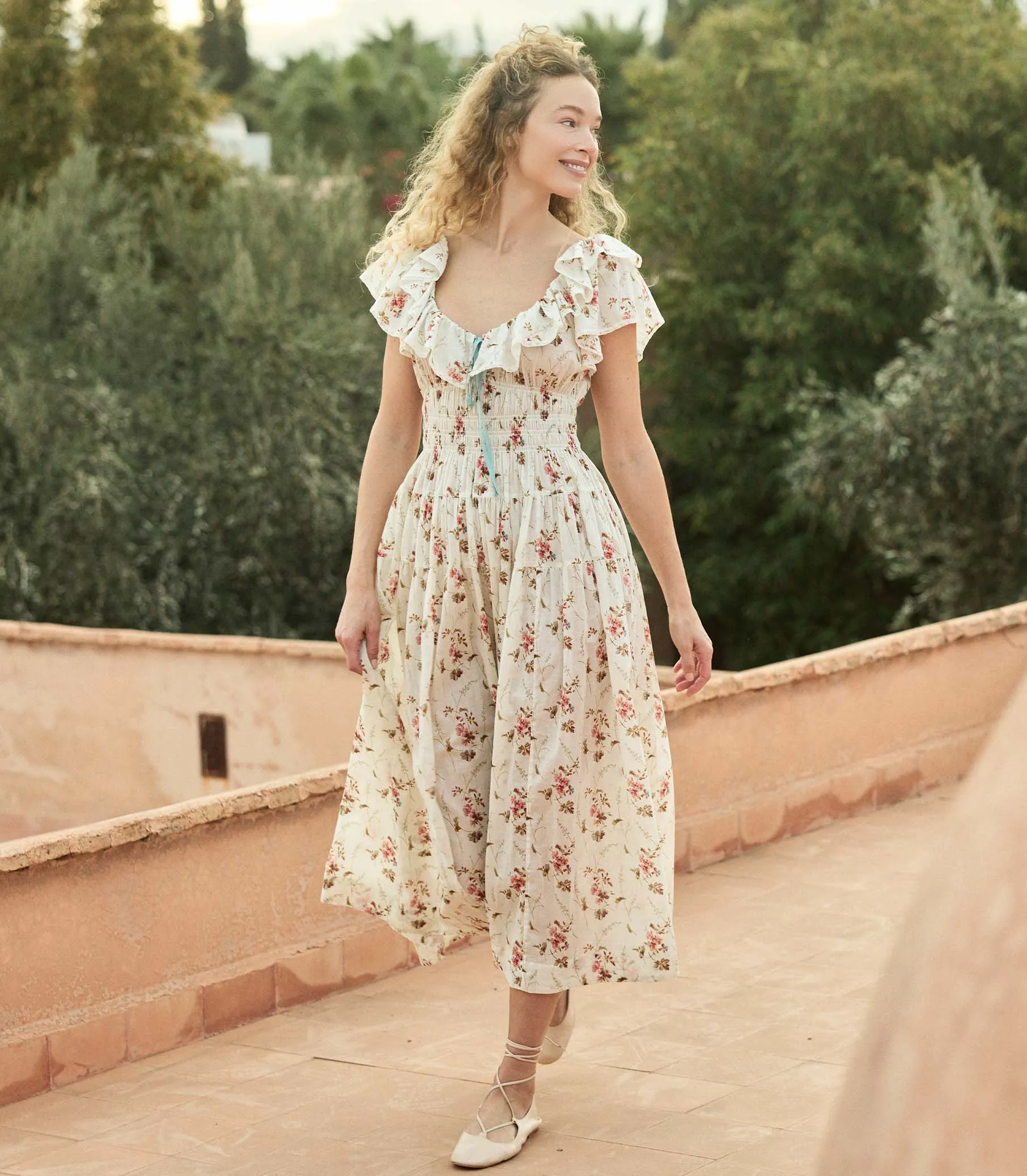 ILLIANA DRESS -- BLANC PRAIRIE ROSE sold by Doen product image thumbnail 2