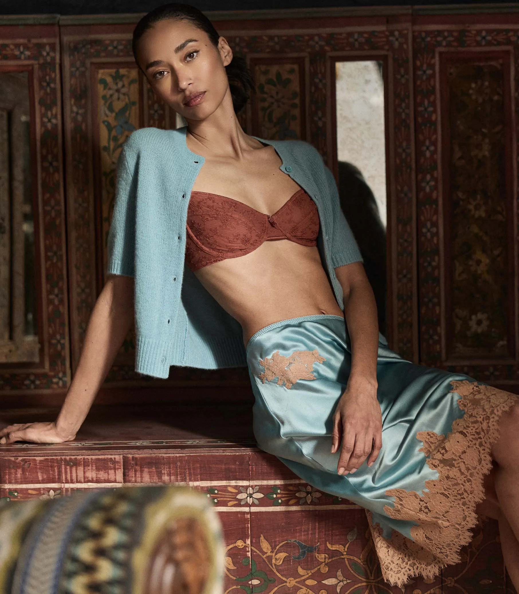 ELOWETTE SKIRT -- DEEP AQUAMARINE sold by Doen product image thumbnail 3