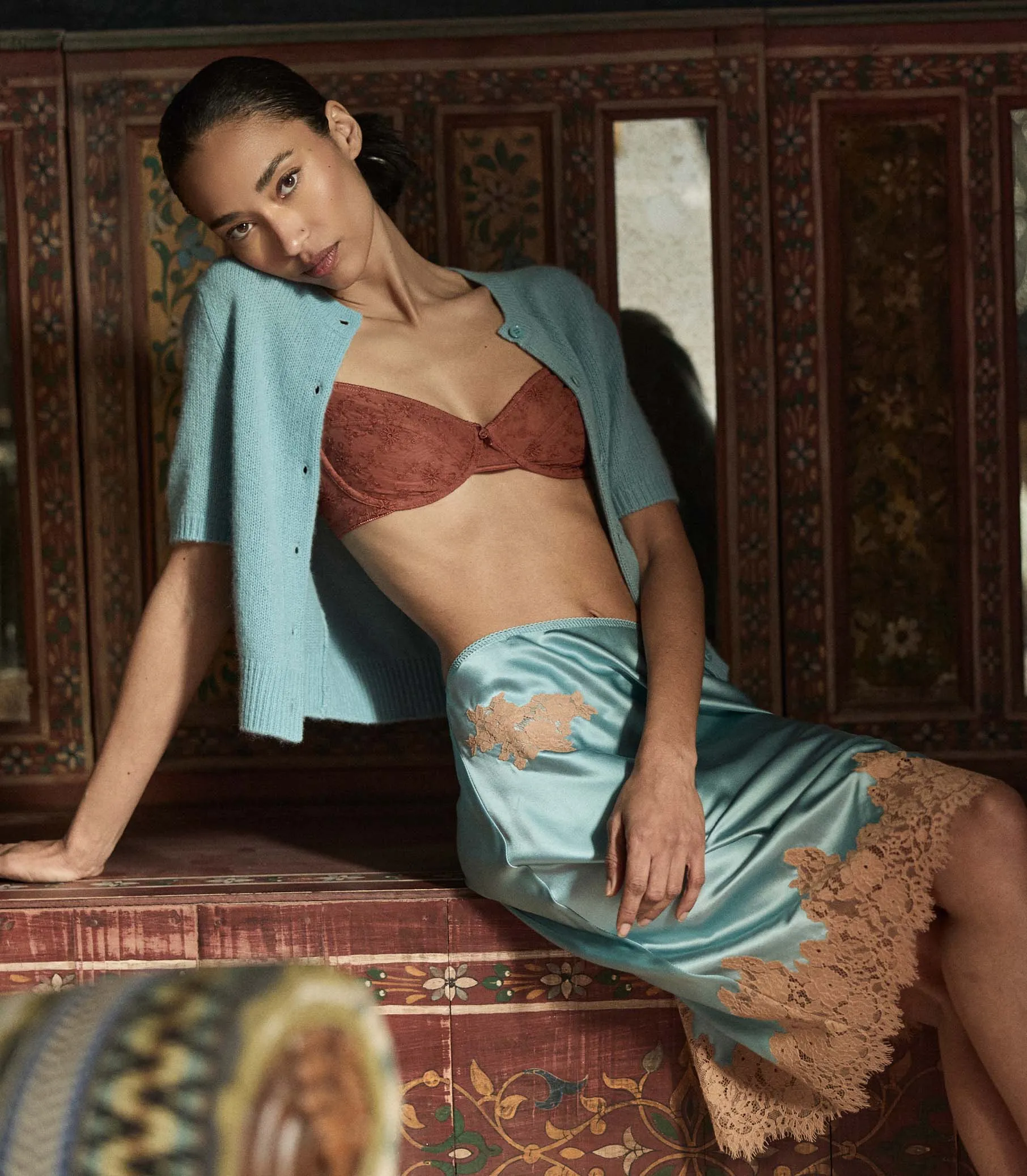 ELOWETTE SKIRT -- DEEP AQUAMARINE sold by Doen product image thumbnail 2