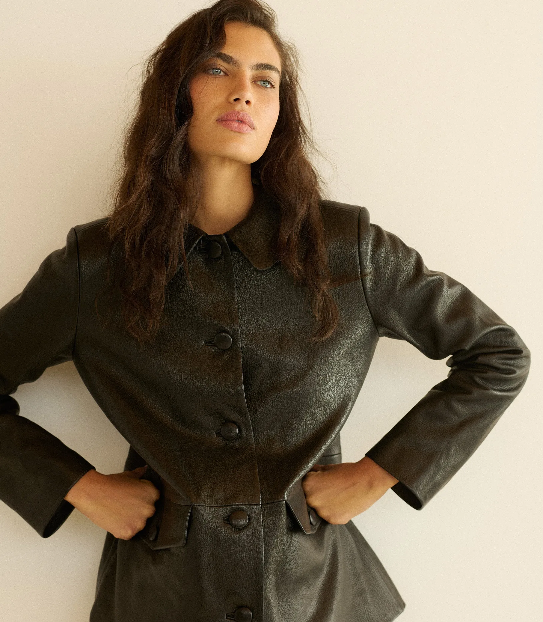 NICO LEATHER JACKET -- BLACK sold by Doen product image thumbnail 3