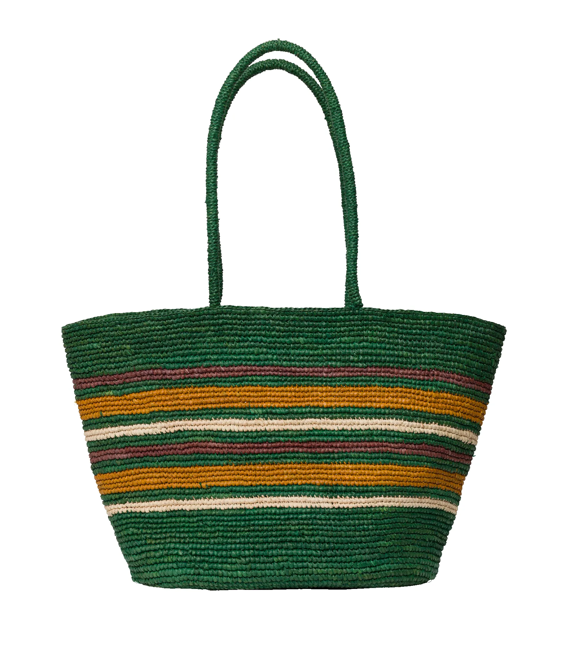 HARBOUR TOTE -- GREEN STRIPED RAFFIA sold by Doen product image thumbnail 5