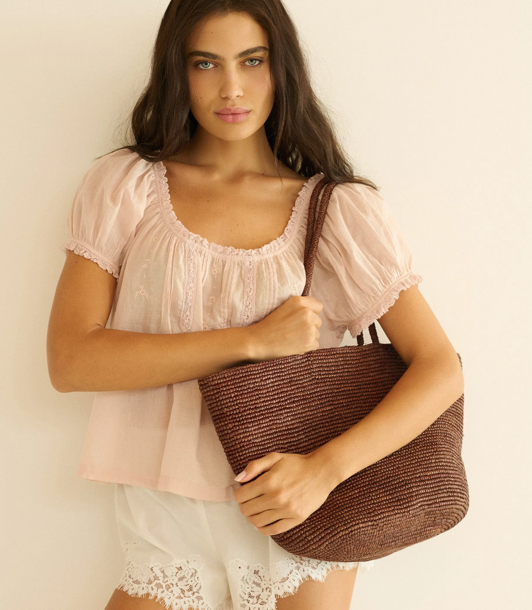 HARBOUR TOTE -- MARRON RAFFIA sold by Doen product image thumbnail 5