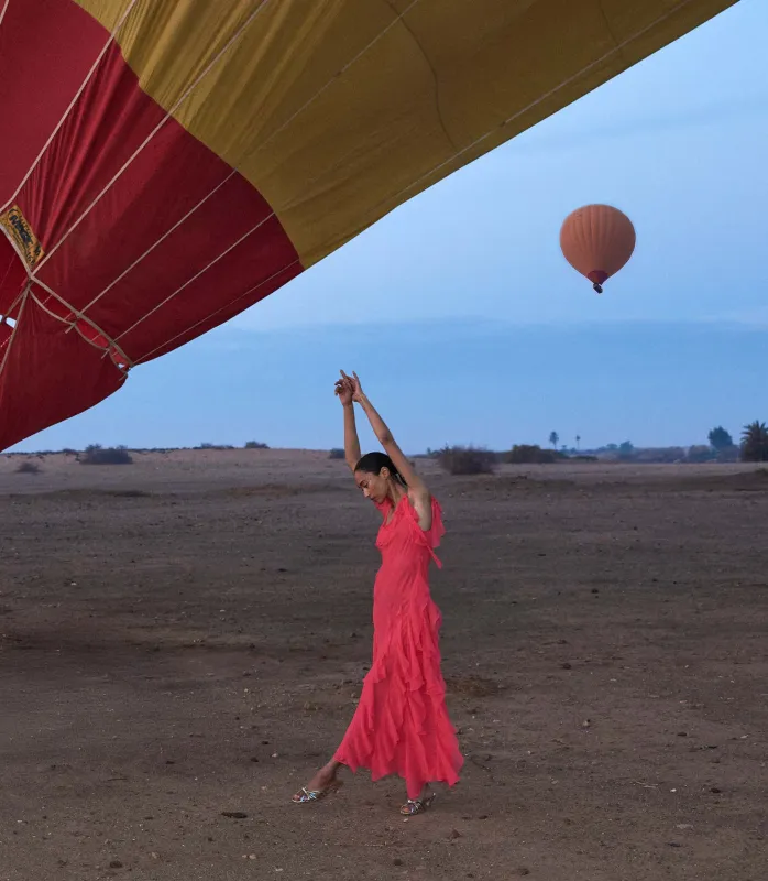 ZELIA DRESS -- BOUGAINVILLEA sold by Doen