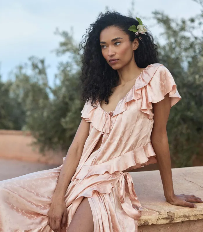 FLORIETTE TOP -- PEACH SORBET sold by Doen