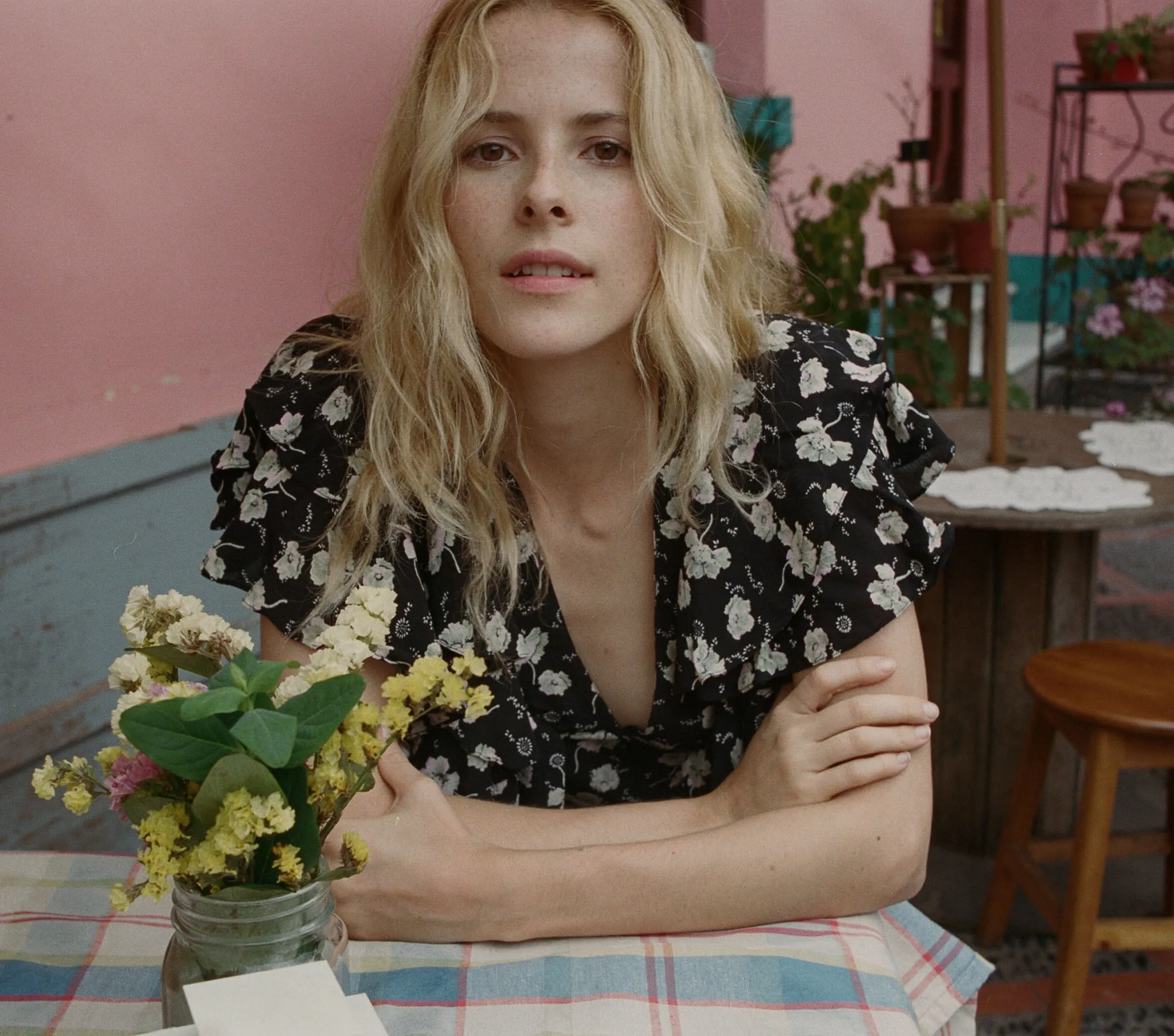 HMD -- IRIS DRESS -- BLACK ANEMONE FLORAL sold by Doen product image thumbnail 3