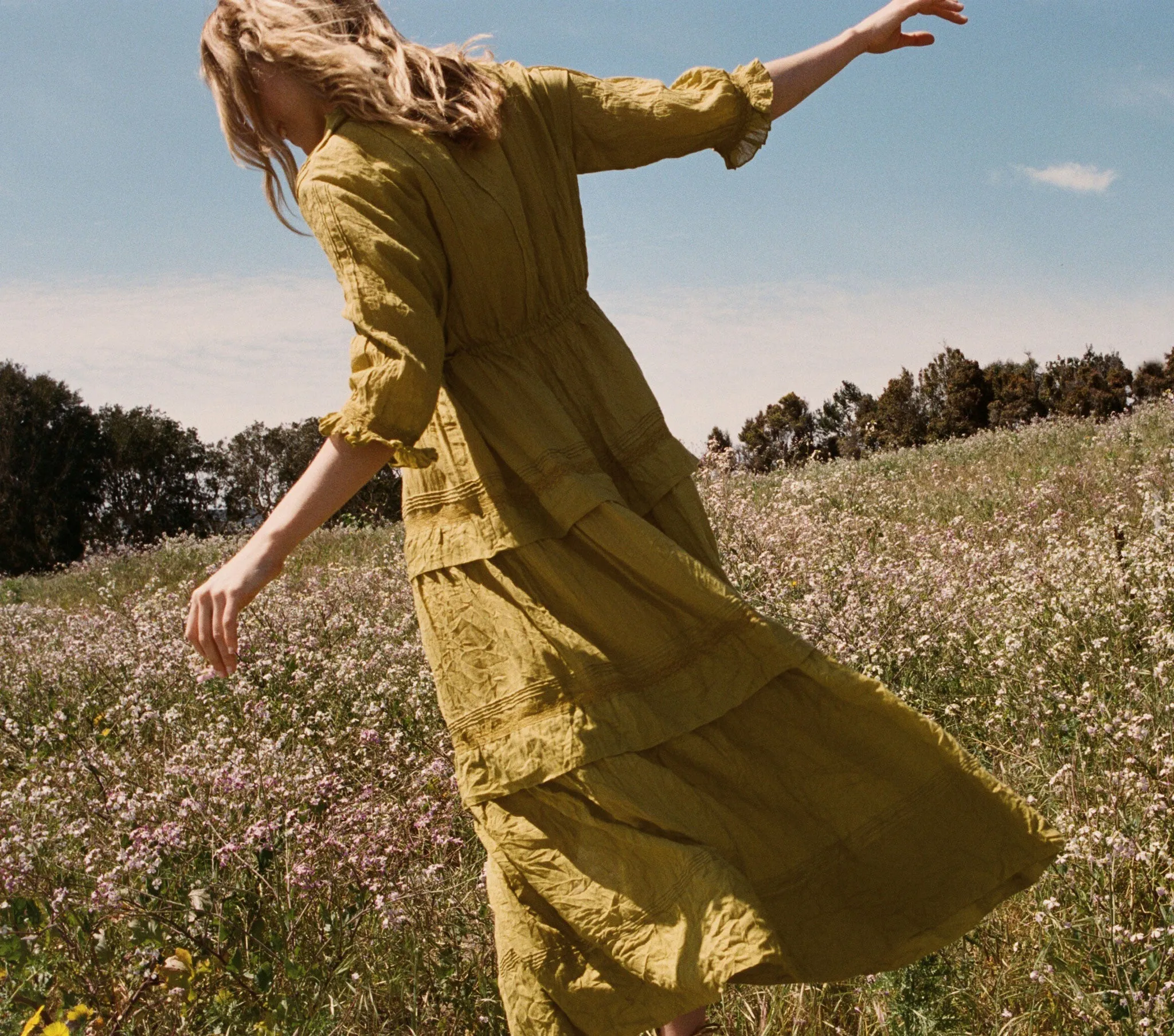 HMD -- PRIMROSE DRESS -- CITRON sold by Doen product image thumbnail 3