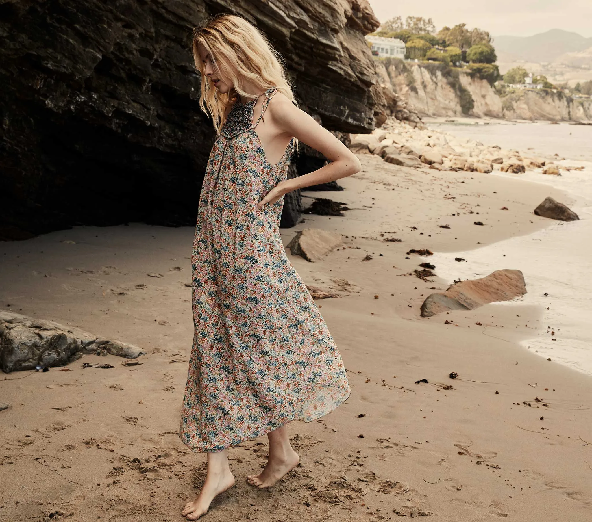 HMD -- THOREAU DRESS -- CREAM LADY BIRD FLORAL sold by Doen product image thumbnail 4