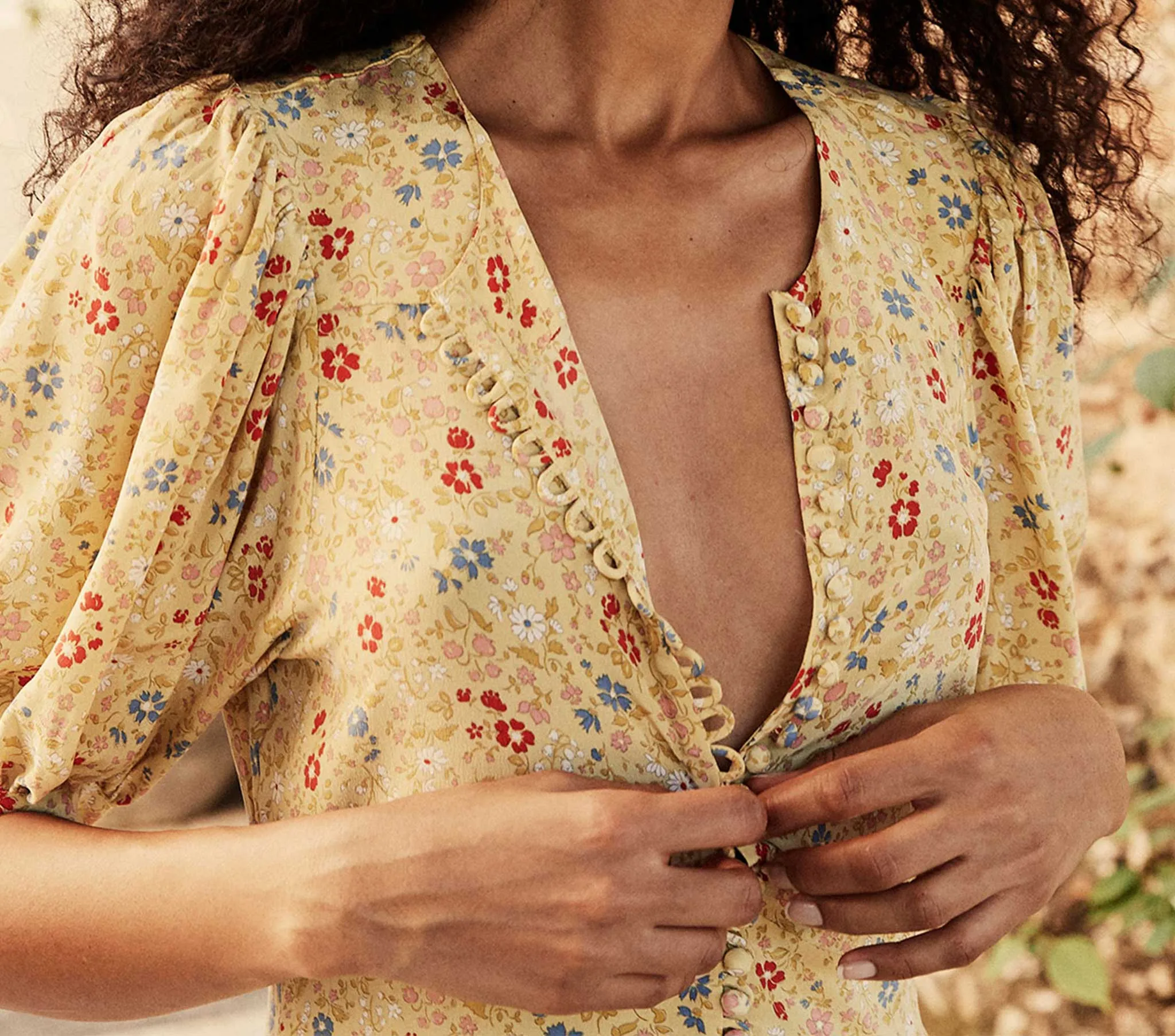 HMD -- CERES DRESS -- LILY OF THE VALLEY FLORAL sold by Doen product image thumbnail 3
