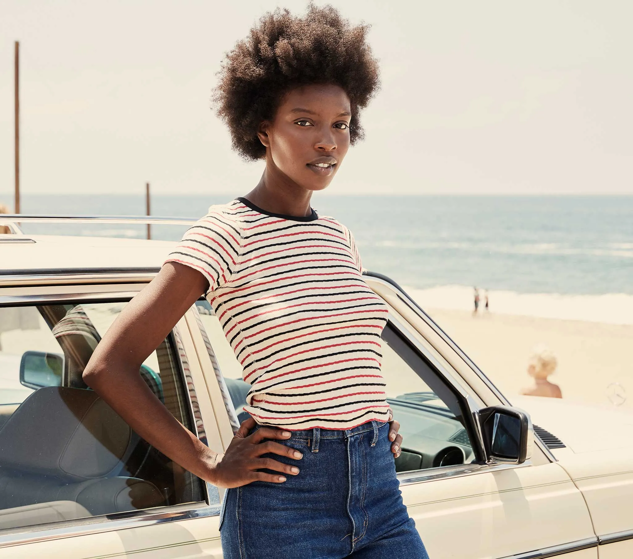 HMD -- BEBE TEE -- RIVIERA STRIPE sold by Doen product image thumbnail 4