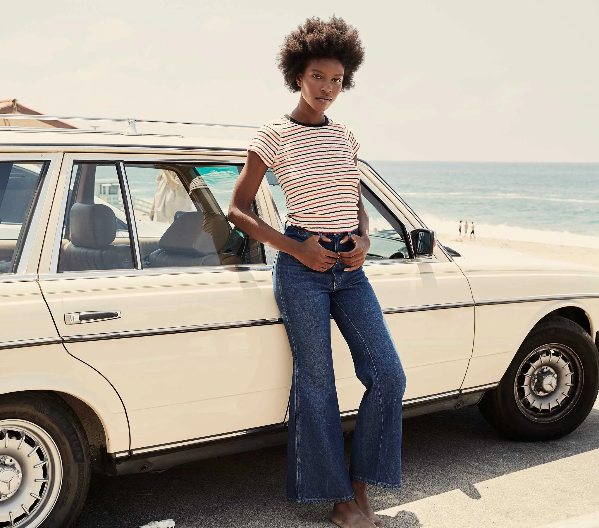 HMD -- BEBE TEE -- RIVIERA STRIPE sold by Doen product image thumbnail 3