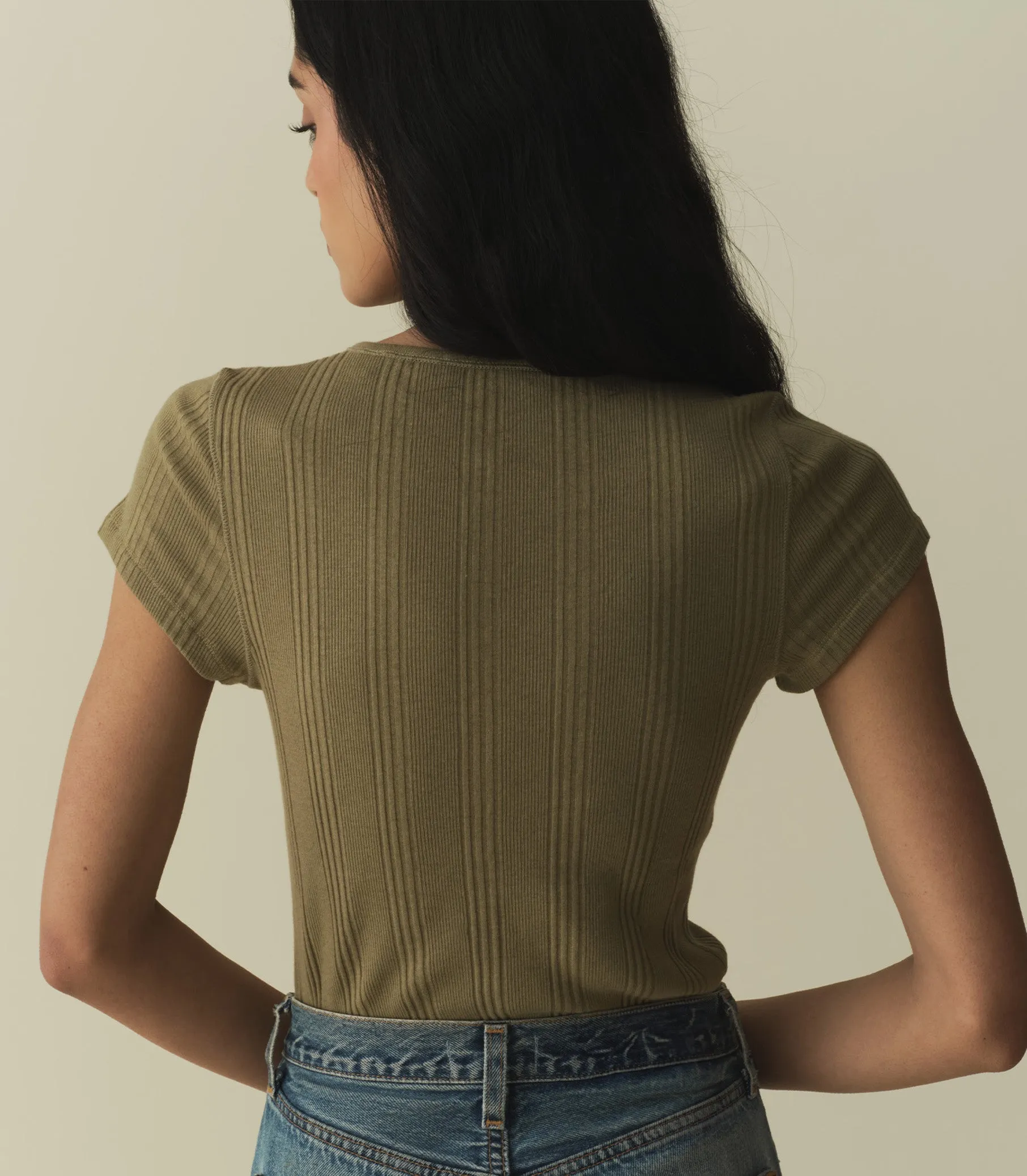HMD -- VIVI CASHMERE BLEND TEE -- PASTURE sold by Doen product image thumbnail 3
