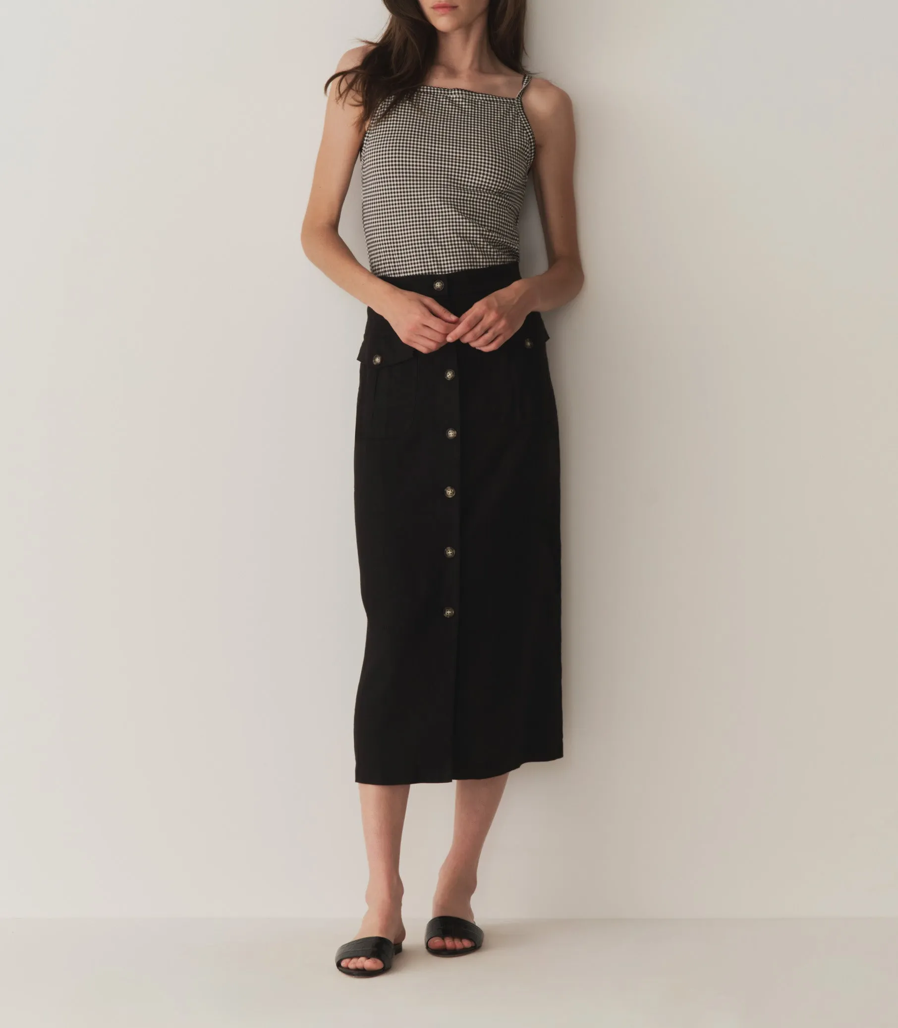 HMD -- LOURDES SKIRT -- BLACK sold by Doen product image thumbnail 5
