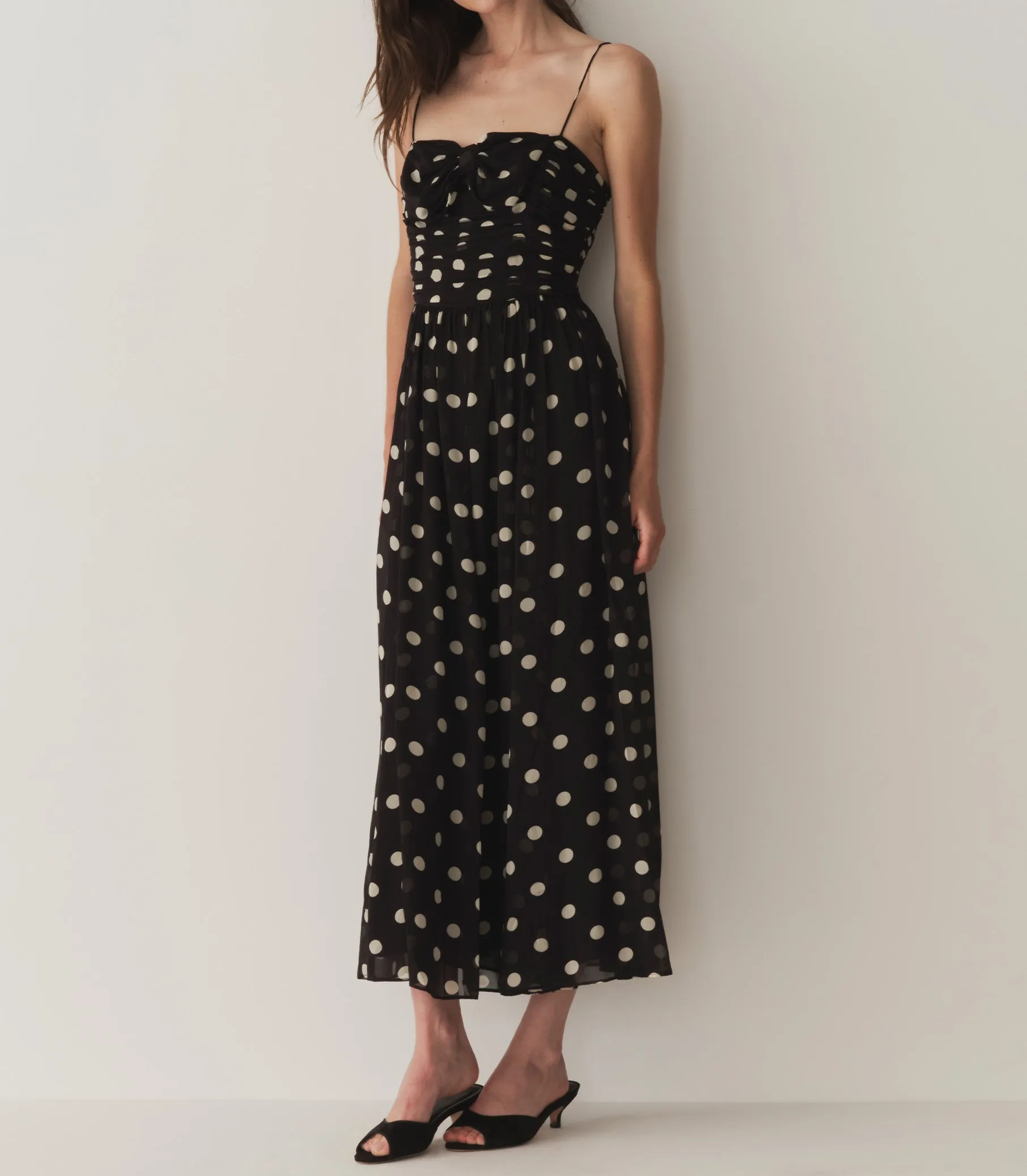 HMD -- MARYANNA DRESS -- NOIR SOLSTICE SKY DOT sold by Doen product image thumbnail 2