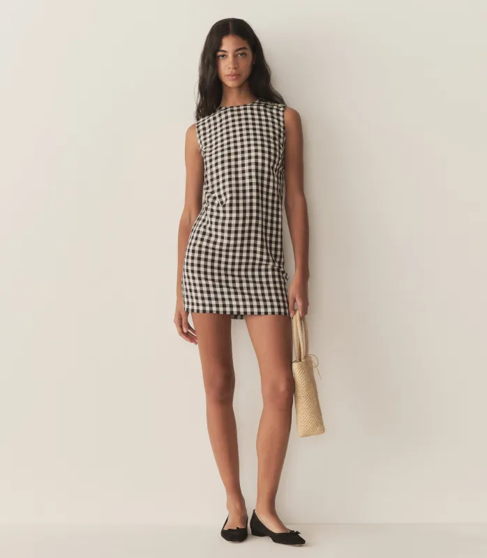 HMD -- CORALIE DRESS -- BLACK MARILYN GINGHAM made by Doen