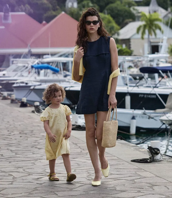 HMD -- MONROE DRESS -- NAVY made by Doen