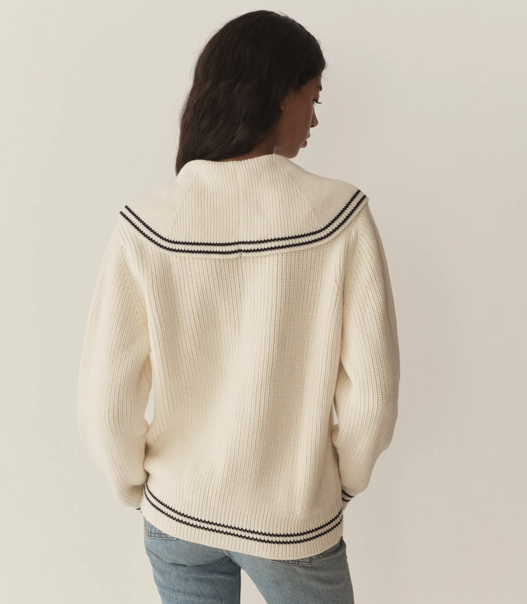 HMD -- VOYAGE SWEATER -- IVORY sold by Doen product image thumbnail 4
