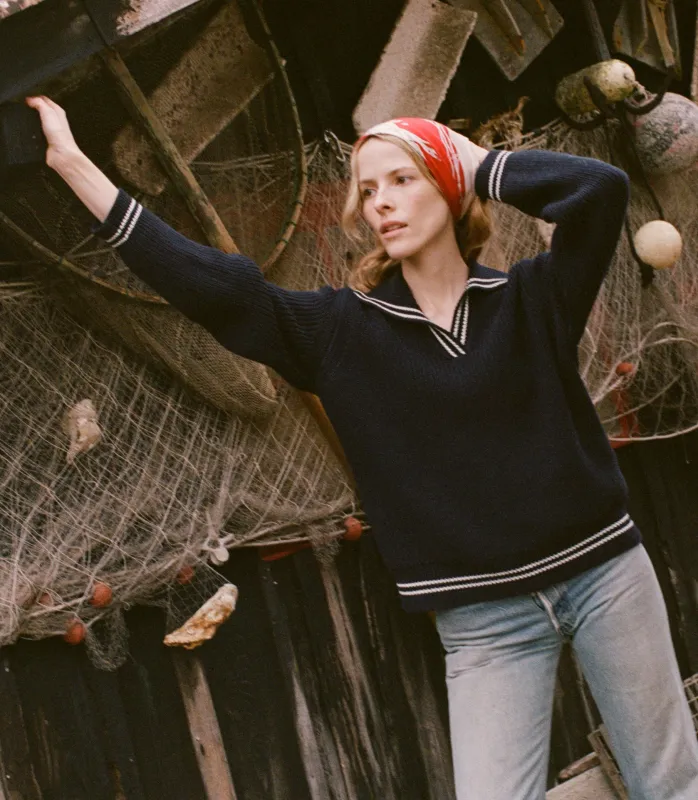 HMD -- VOYAGE SWEATER -- DEEP NAVY made by Doen