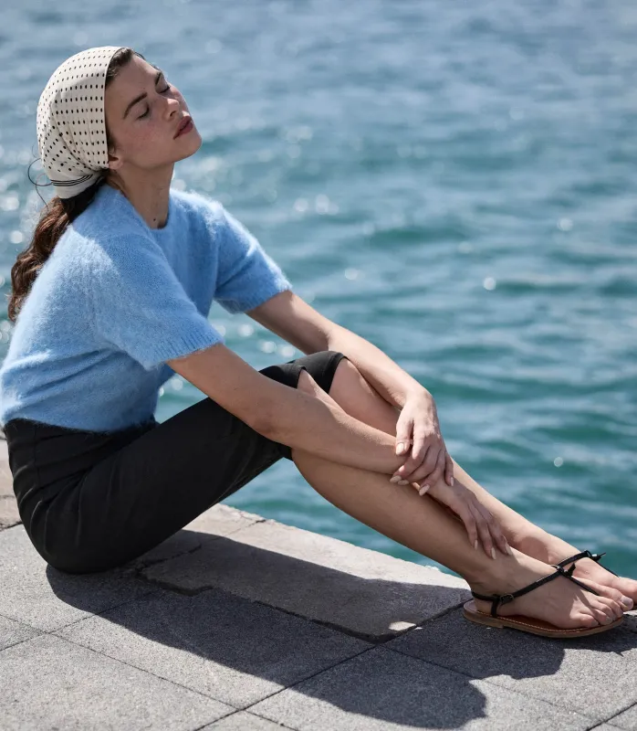 HMD -- HEARST SWEATER -- SEASHORE BLUE made by Doen