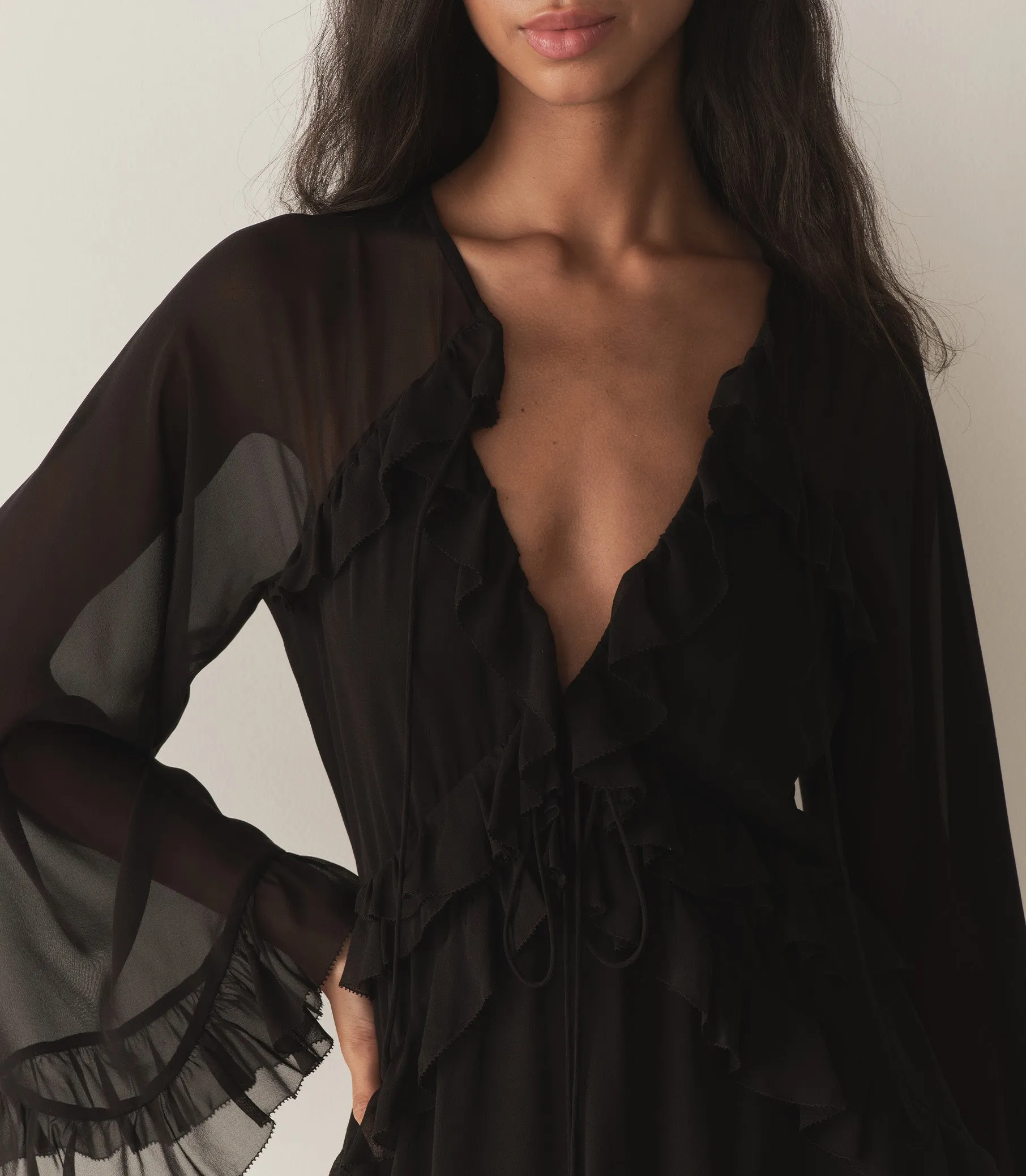 HMD -- CLARISSE DRESS -- BLACK sold by Doen product image thumbnail 4