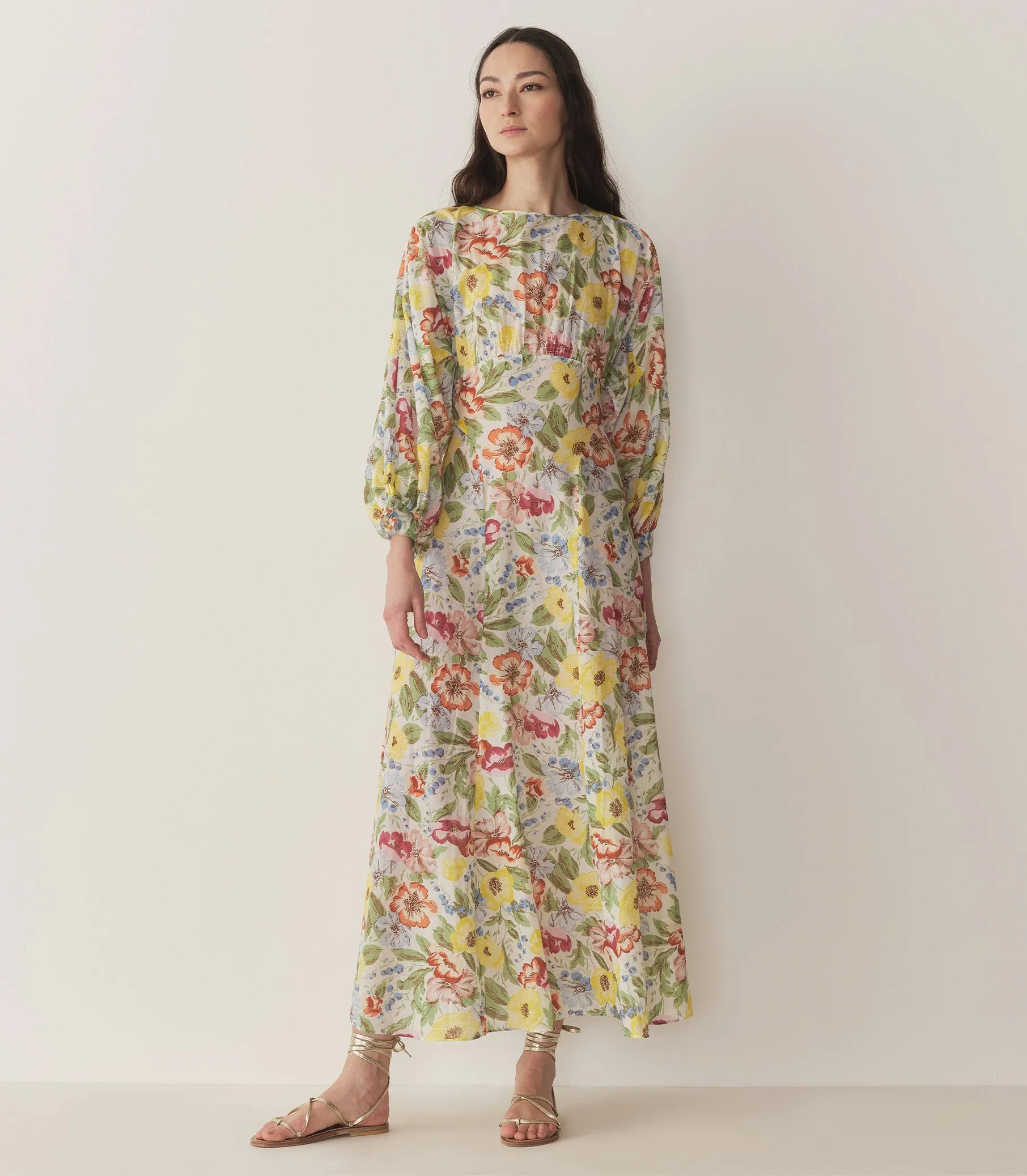 HMD -- OLIANA DRESS -- BLANC ANEMONE BLOOM sold by Doen product image thumbnail 3