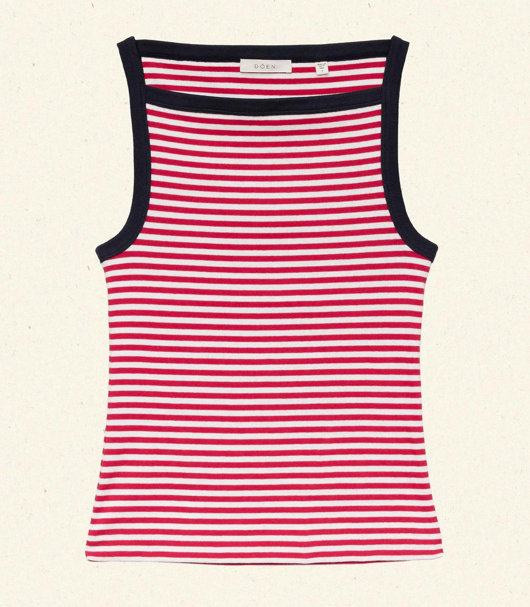 HMD -- ANDREA TANK -- ROUGE NANTUCKET STRIPE sold by Doen product image thumbnail 4