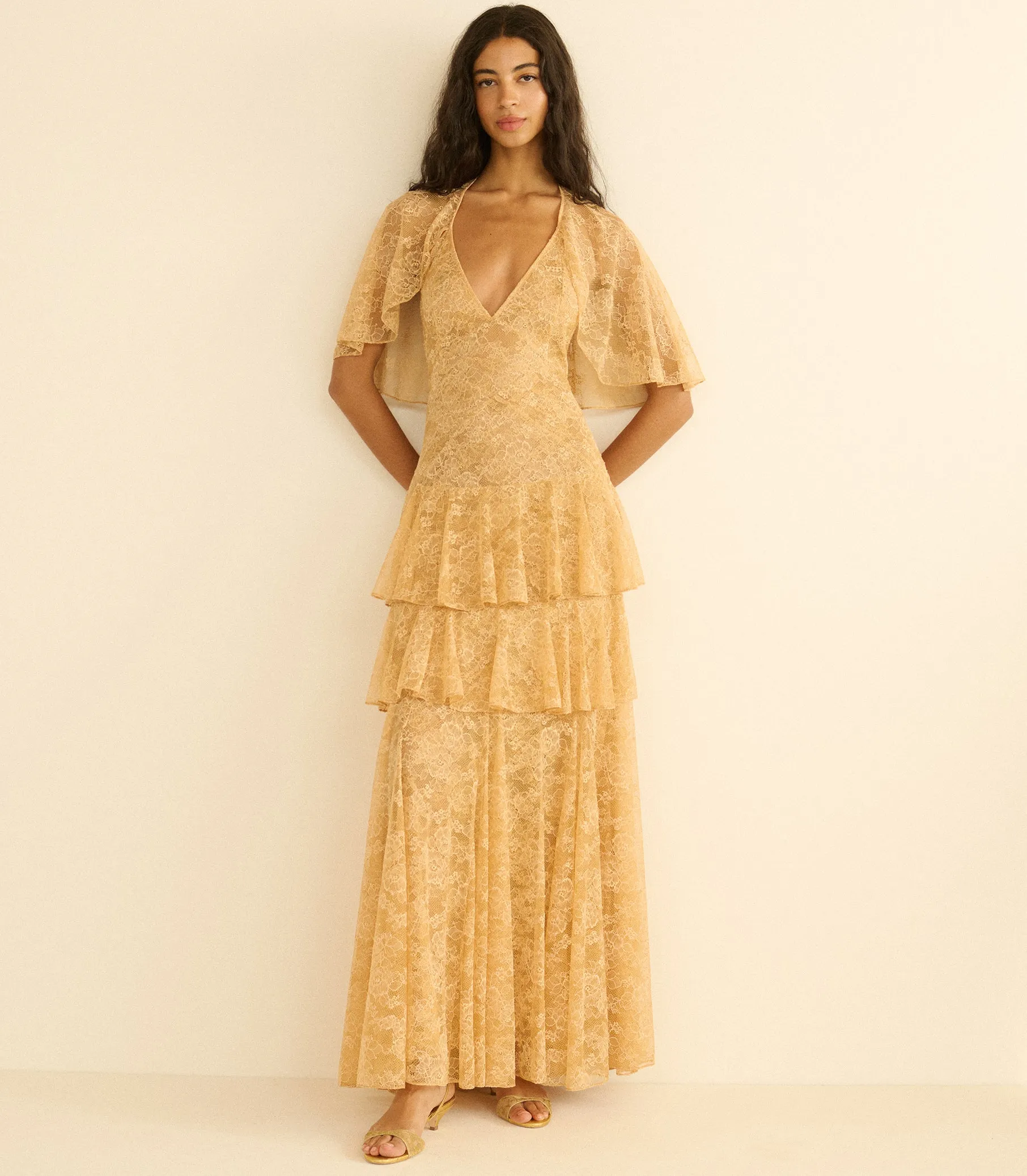 GWYNETH DRESS -- BEIGE PEARL sold by Doen product image thumbnail 5