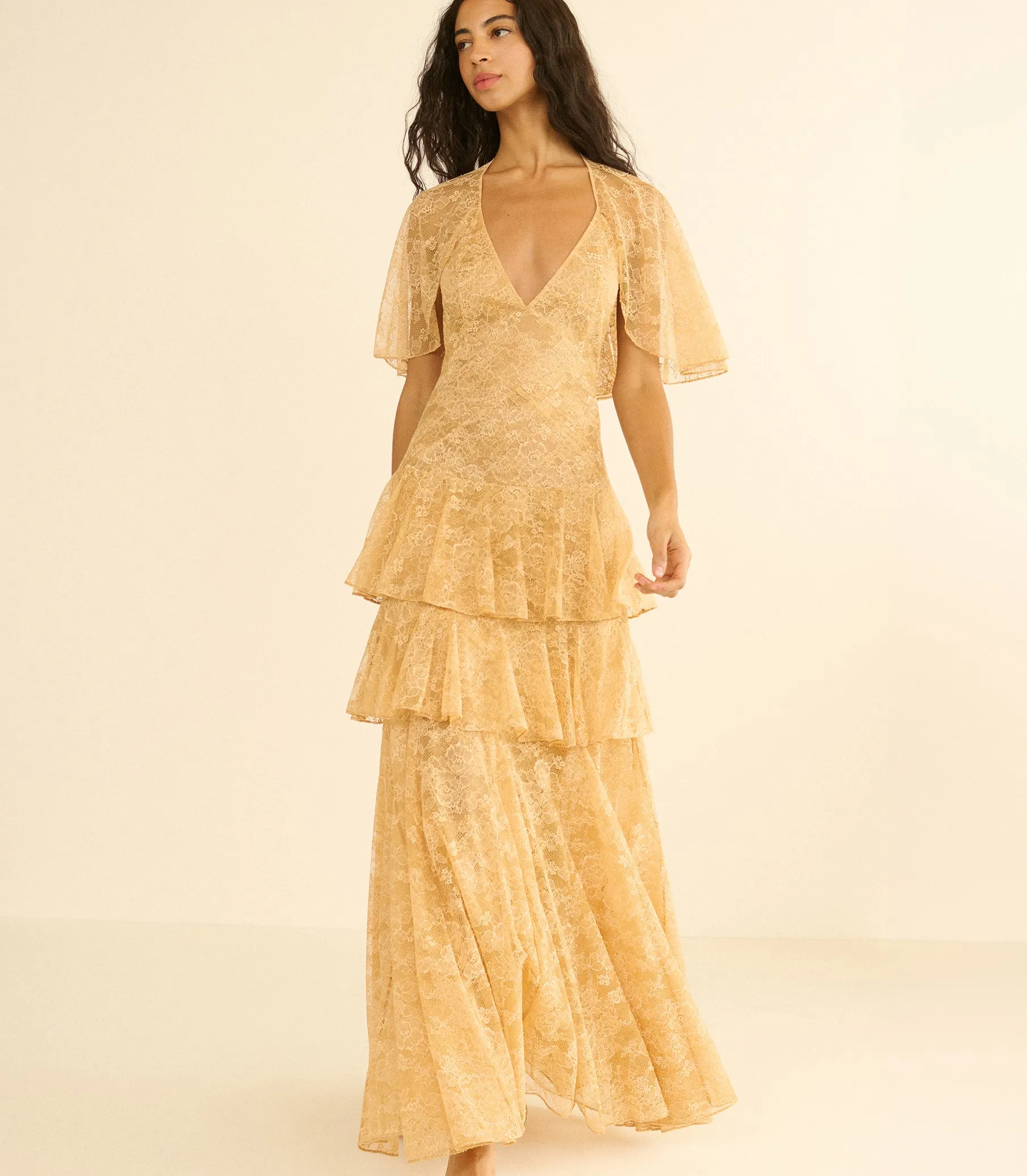 GWYNETH DRESS -- BEIGE PEARL sold by Doen product image thumbnail 3