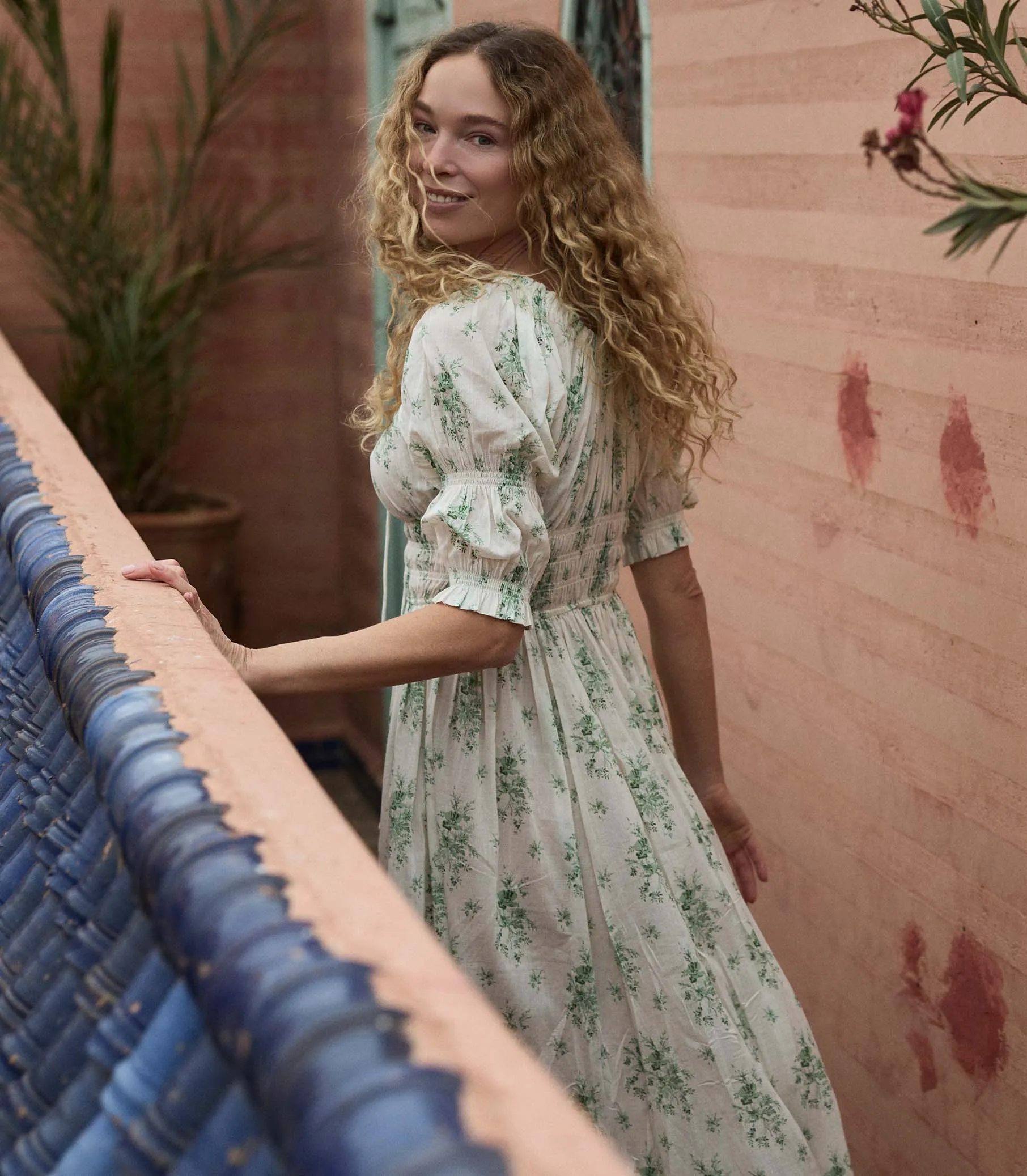 ISCHIA DRESS -- VERT PETIT BOUQUET DE CHAMONIX sold by Doen product image thumbnail 2