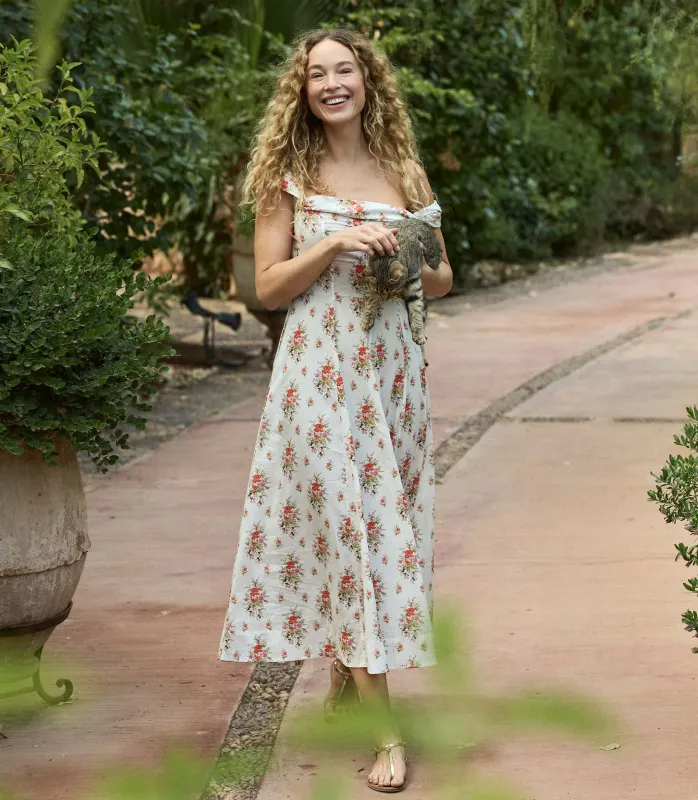 CLEA DRESS -- ROSE PETIT BOUQUET DE CHAMONIX made by Doen