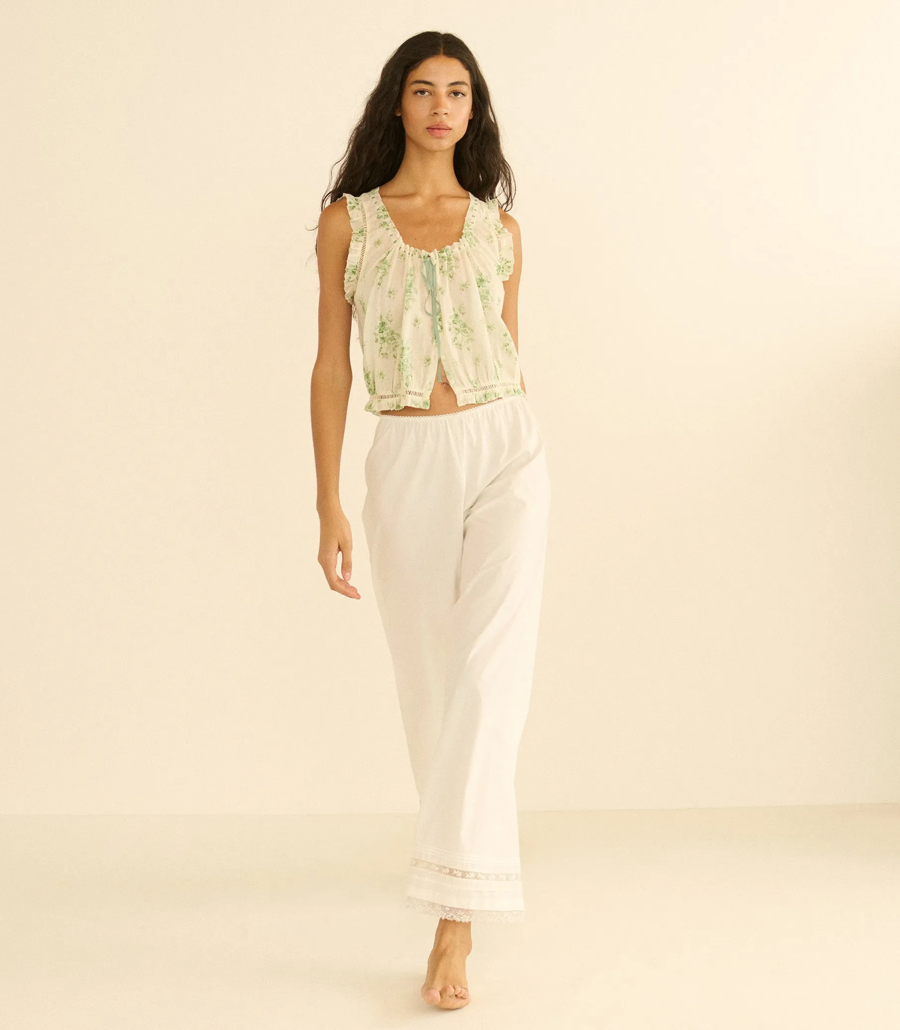 TRAVELER TOP -- VERT PETIT BOUQUET DE CHAMONIX sold by Doen product image thumbnail 2