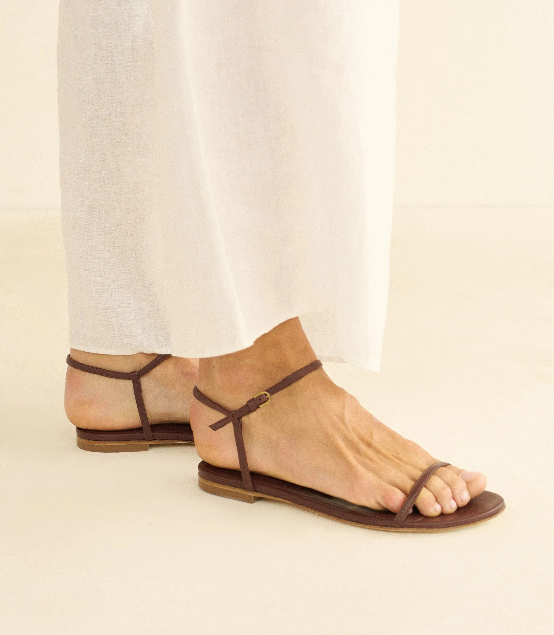 SARTENE SANDAL -- DARK CHOCOLATE NAPPA sold by Doen product image thumbnail 2