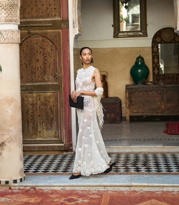 EVANGELINE DRESS -- PEARL made by Doen