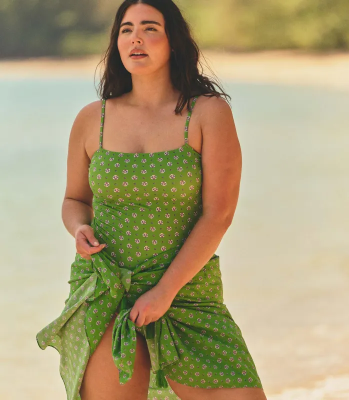 CASCAIS SARONG -- VERT CADIZ FOULARD made by Doen