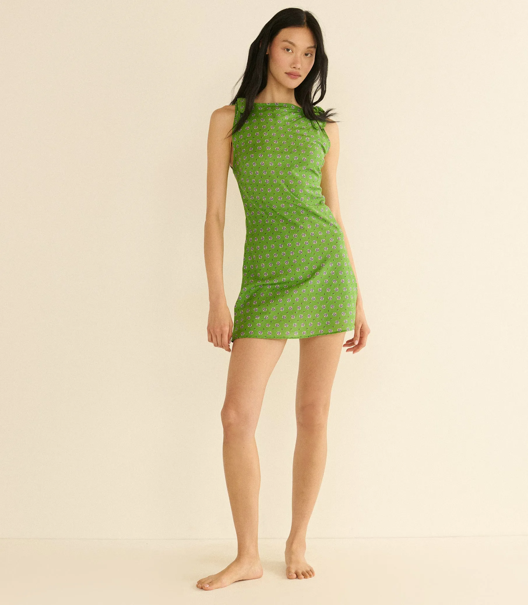 MALTINA DRESS -- VERT CADIZ FOULARD sold by Doen product image thumbnail 4