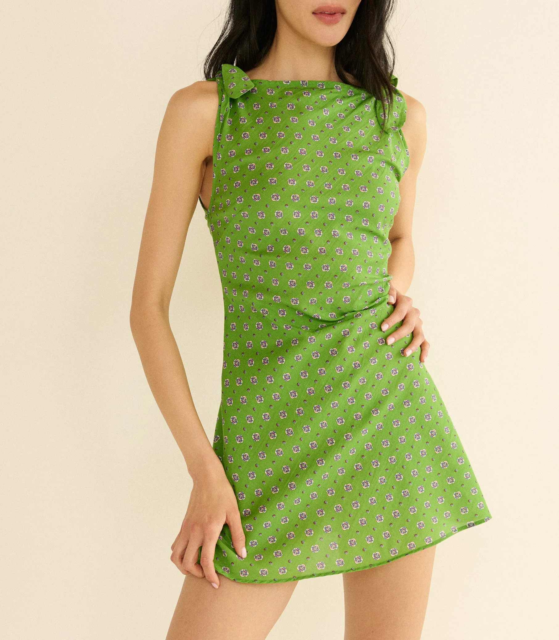 MALTINA DRESS -- VERT CADIZ FOULARD sold by Doen product image thumbnail 2