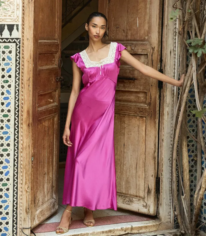 CORINA DRESS -- MAGENTA made by Doen