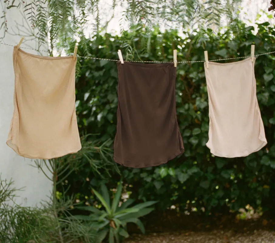 MINI SKIRT SLIP -- UMBER made by Doen
