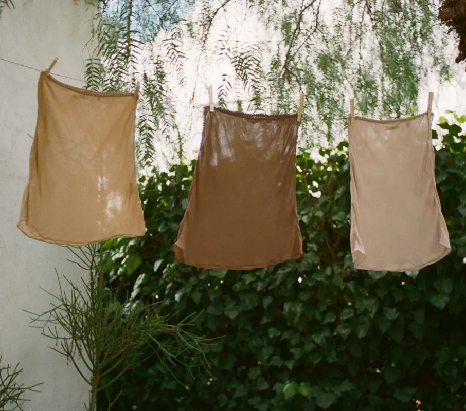 MINI SKIRT SLIP -- CAROB made by Doen