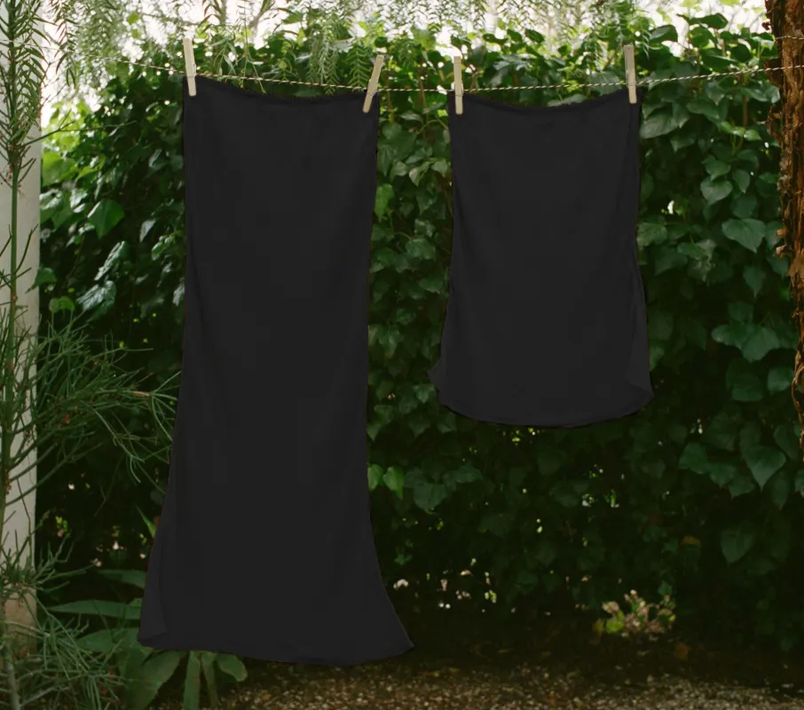 LONG SKIRT SLIP -- BLACK made by Doen