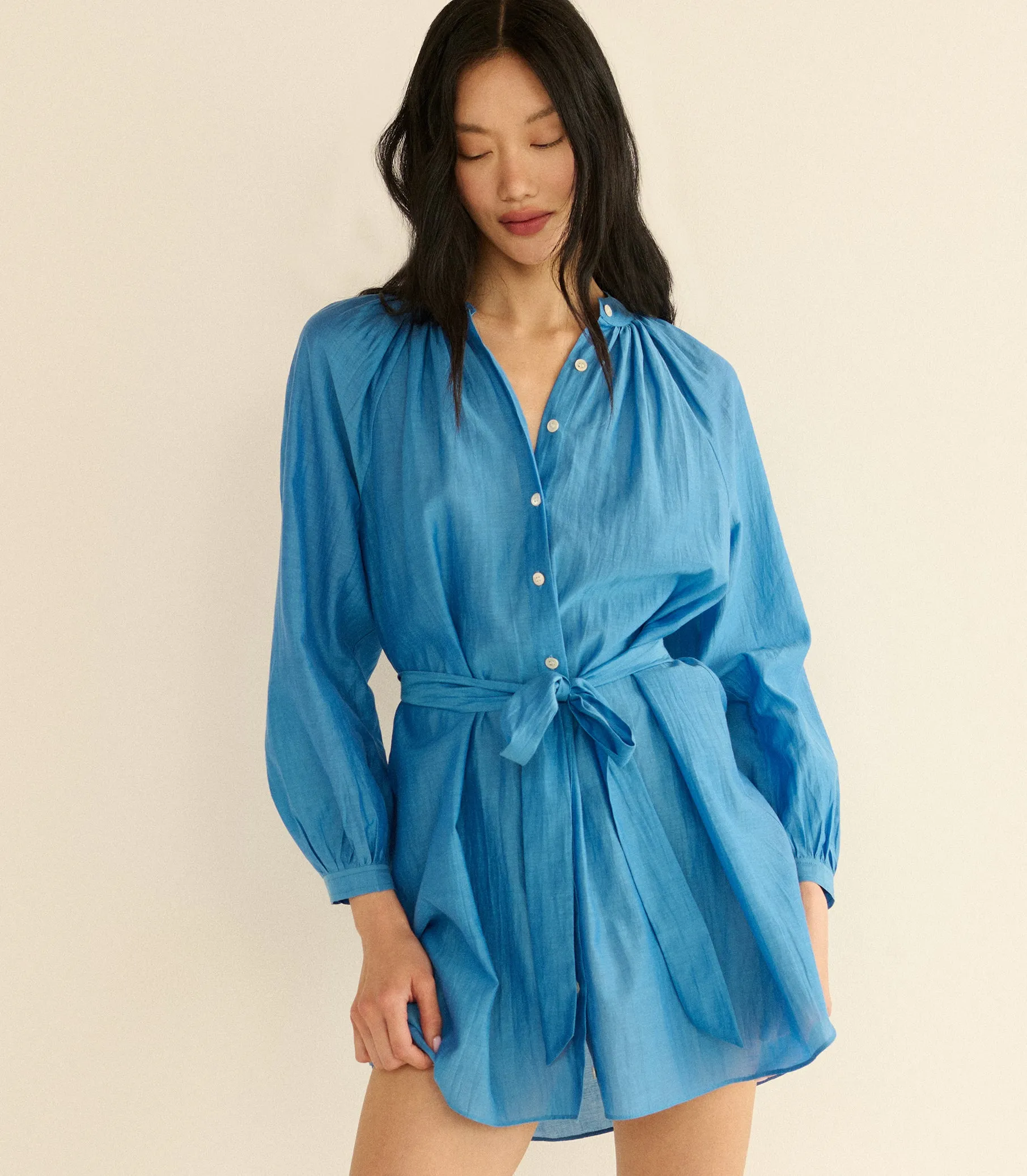 JULIET TUNIC DRESS -- SANTORINI BLUE sold by Doen product image thumbnail 4