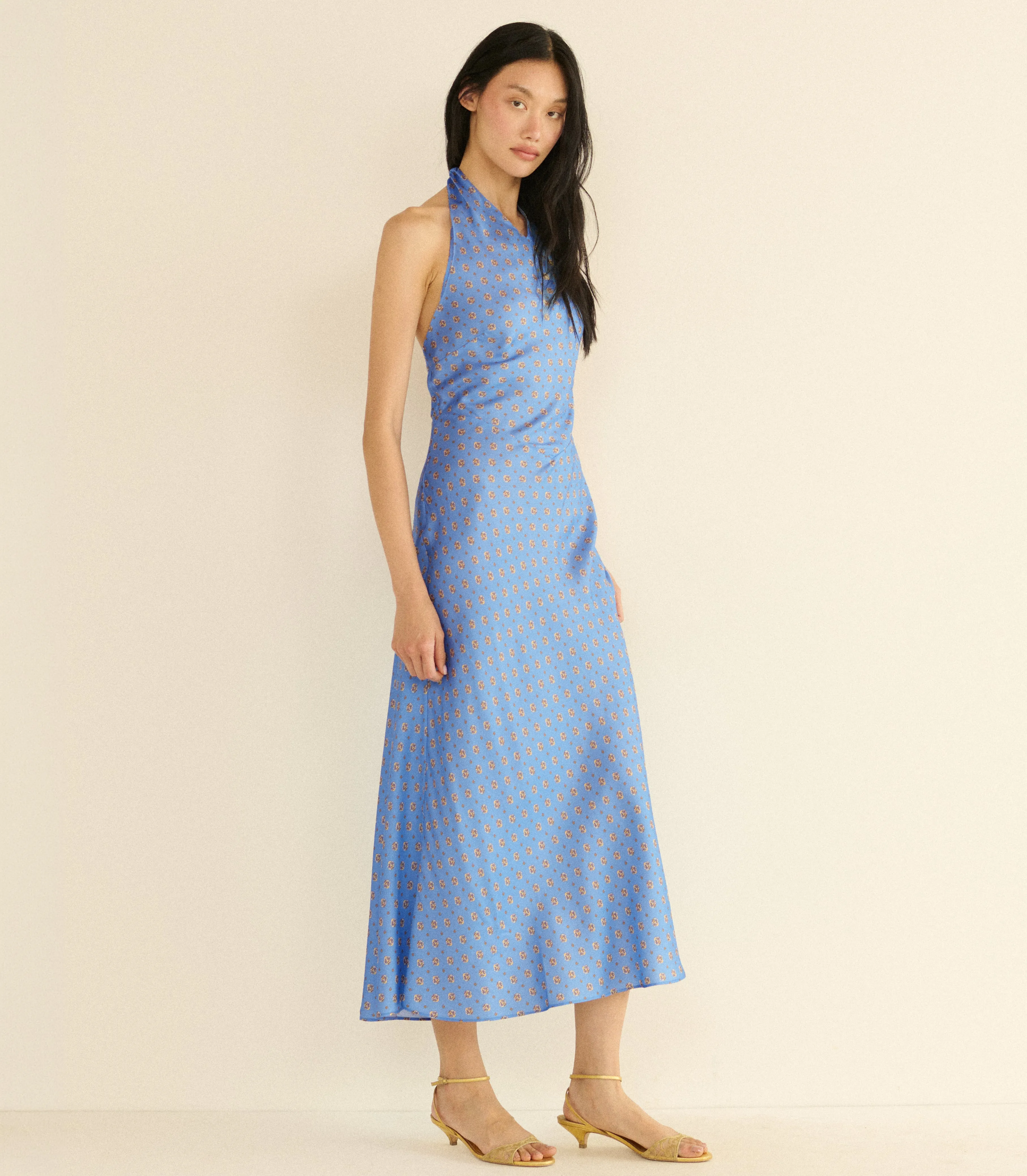 NOEMIE DRESS -- PERIWINKLE CADIZ FOULARD sold by Doen product image thumbnail 2