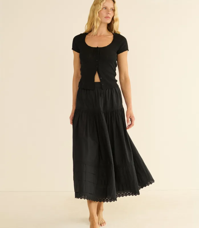 LARA TEE -- BLACK made by Doen