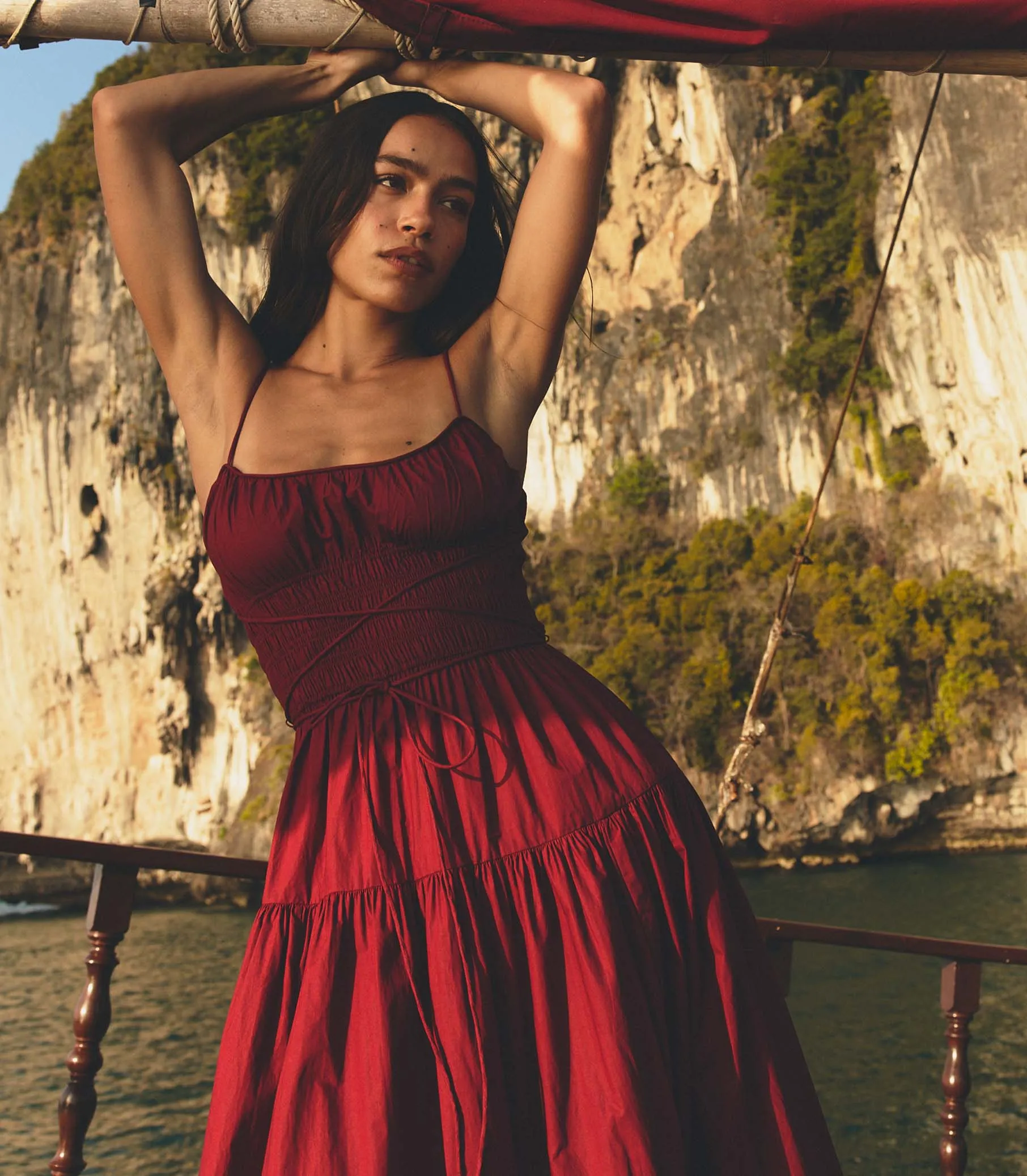 SAFIA DRESS -- DEEP RUBY sold by Doen product image thumbnail 4