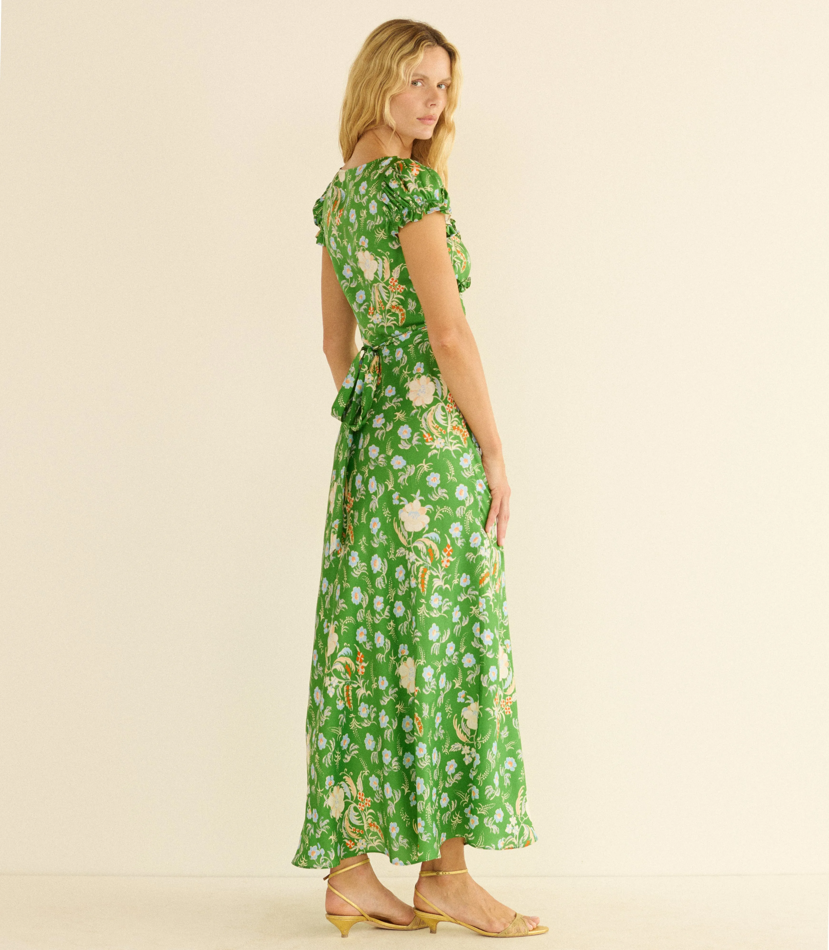 VALERINE DRESS -- EMERALD HOLLYHOCK HILLS sold by Doen product image thumbnail 5