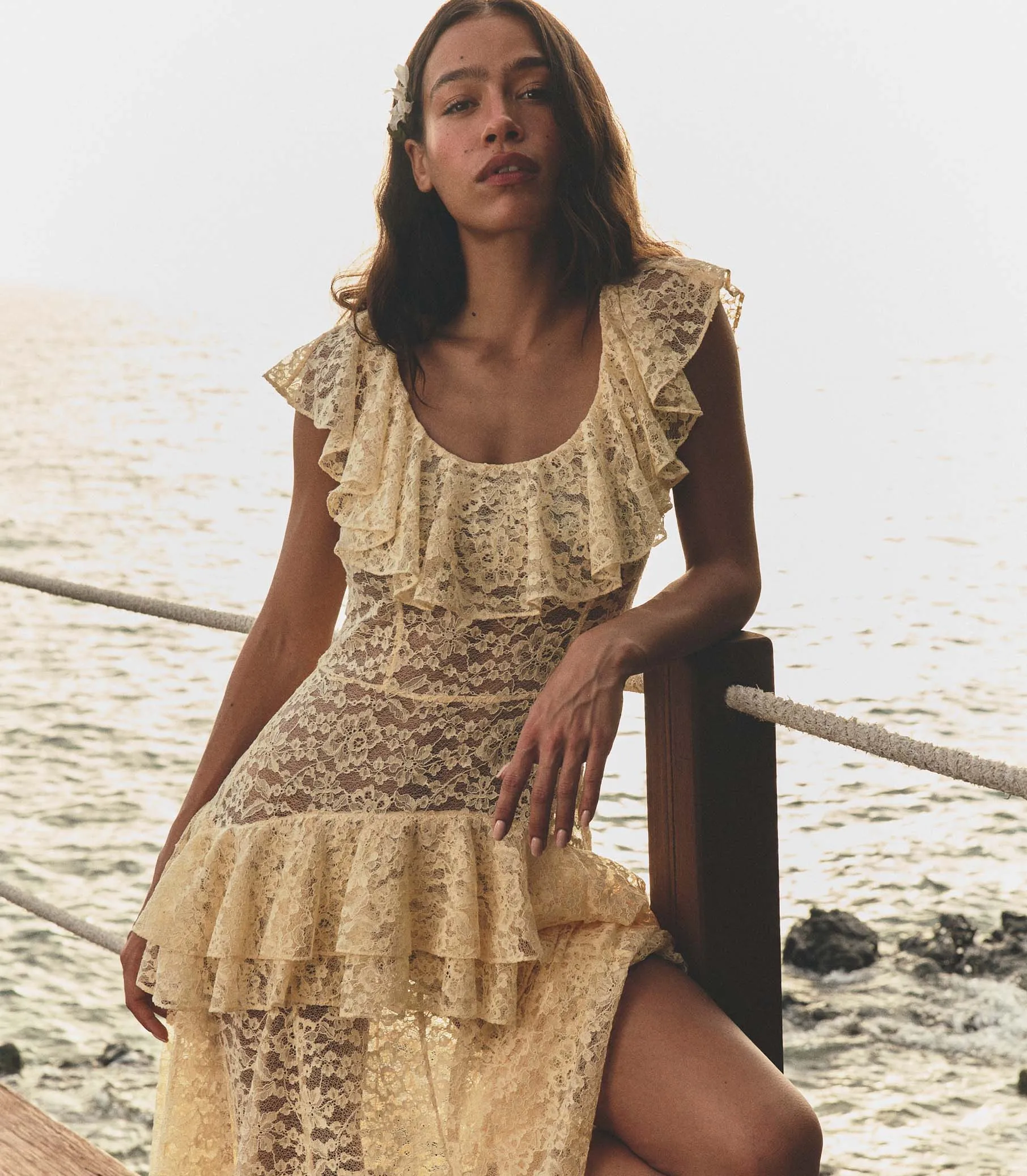 COSTINE DRESS -- VANILLA sold by Doen product image thumbnail 5