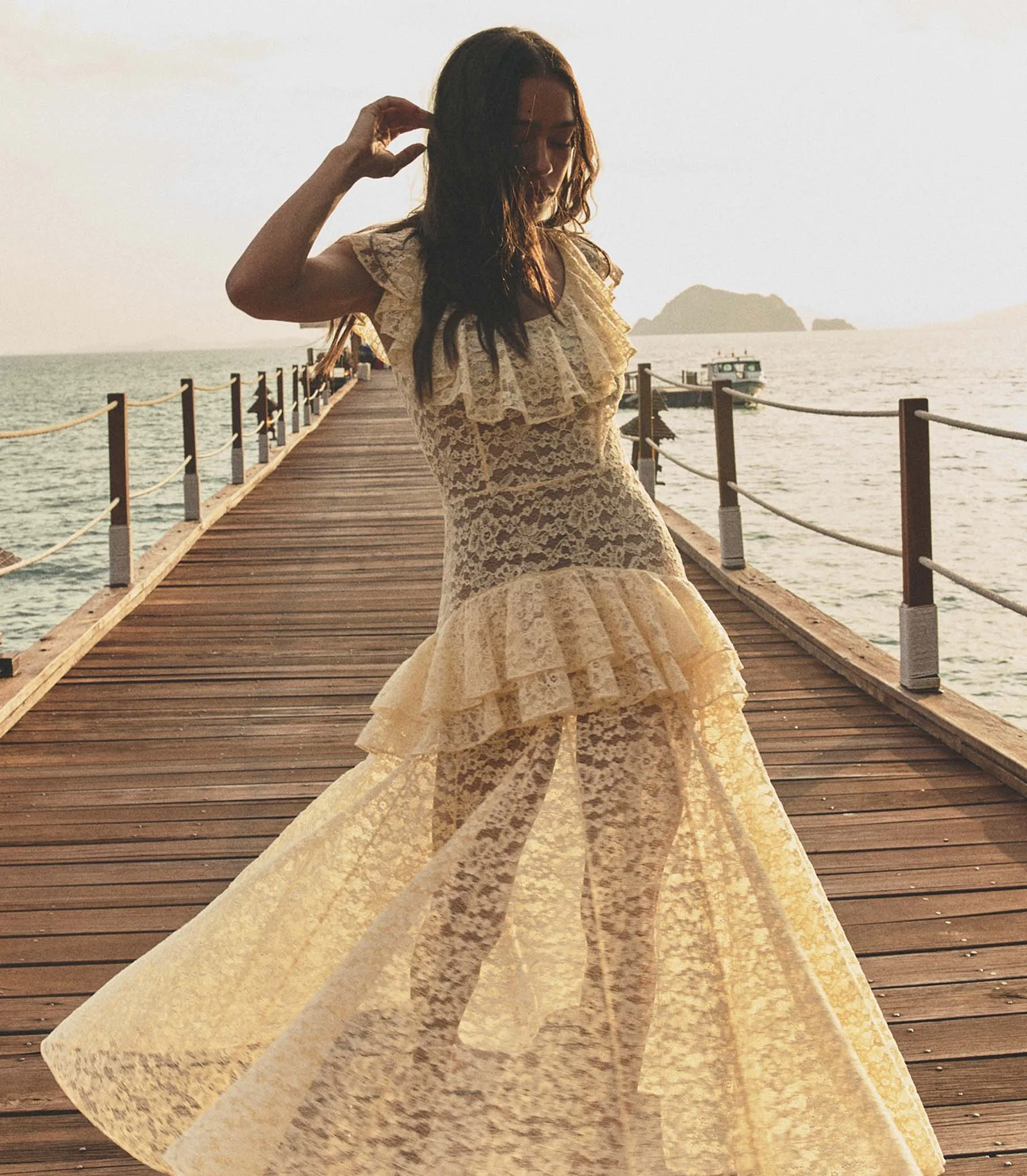 COSTINE DRESS -- VANILLA sold by Doen product image thumbnail 2