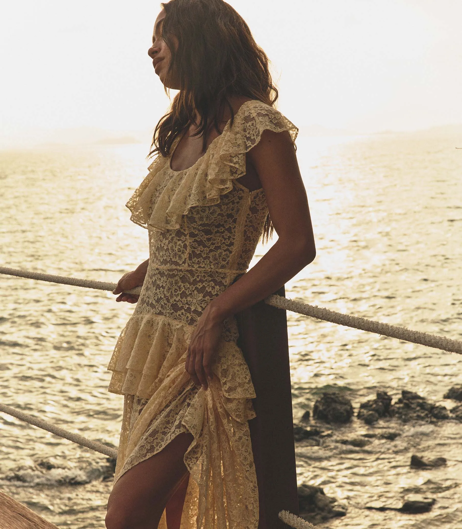 COSTINE DRESS -- VANILLA sold by Doen product image thumbnail 4